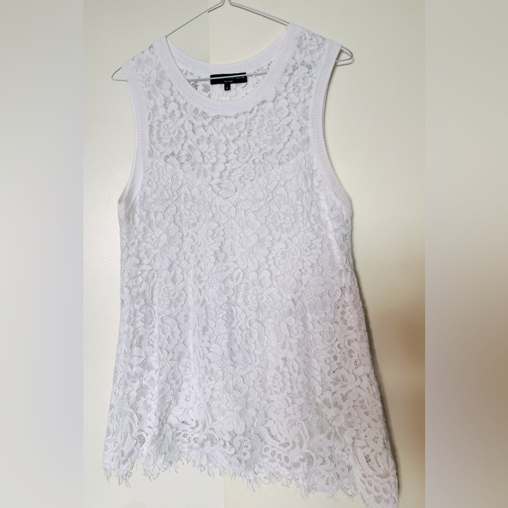 Generation Love White Lace Floral Tank Top